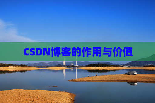 CSDN博客的作用与价值